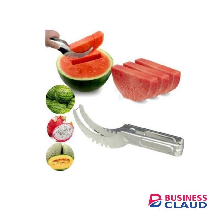 Stainless Steel Multipurpose Melon Fruit Cutter & Tongs .