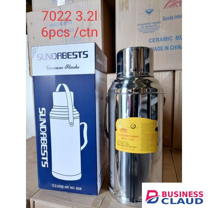 Breakable Vacuum Flask 3.2L Large Capacity Thermos Bottle for Home, Office, Camping and Travel Durable Insulated Hot & Cold Beverage Container