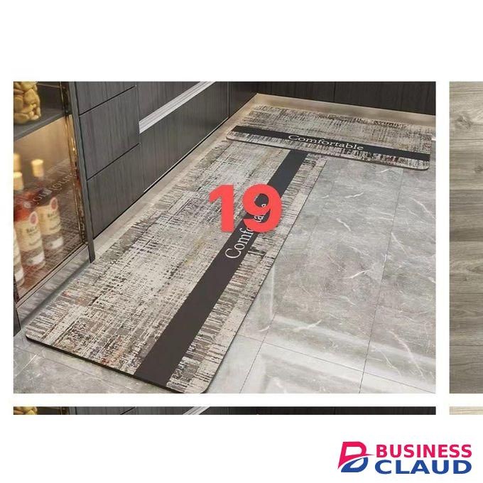 2pcs Rubber Kitchen Mats With Super Non-slip Underside
