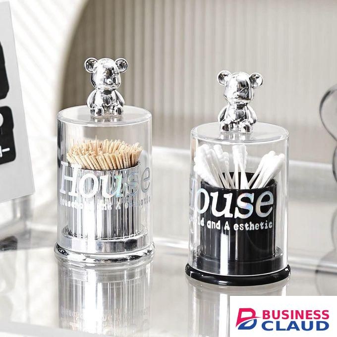 Cute Bear Toothpick / Cotton Swab / Earbud Box