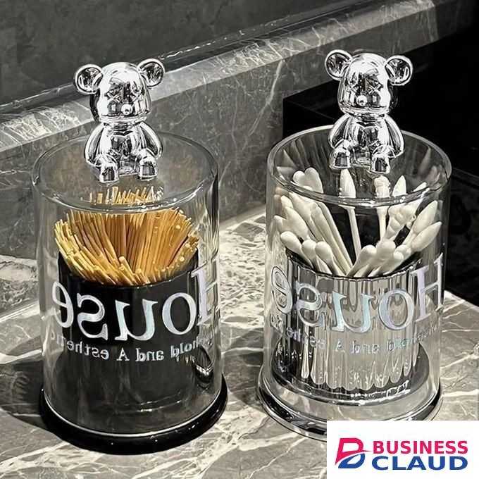Cute Bear Toothpick / Cotton Swab / Earbud Box