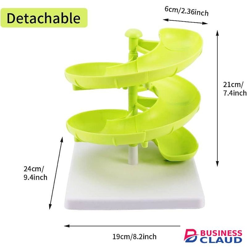 Green Rotating Spiral Egg Dispensing Rack, Egg Skelter, Countertop Egg Storage & Display.