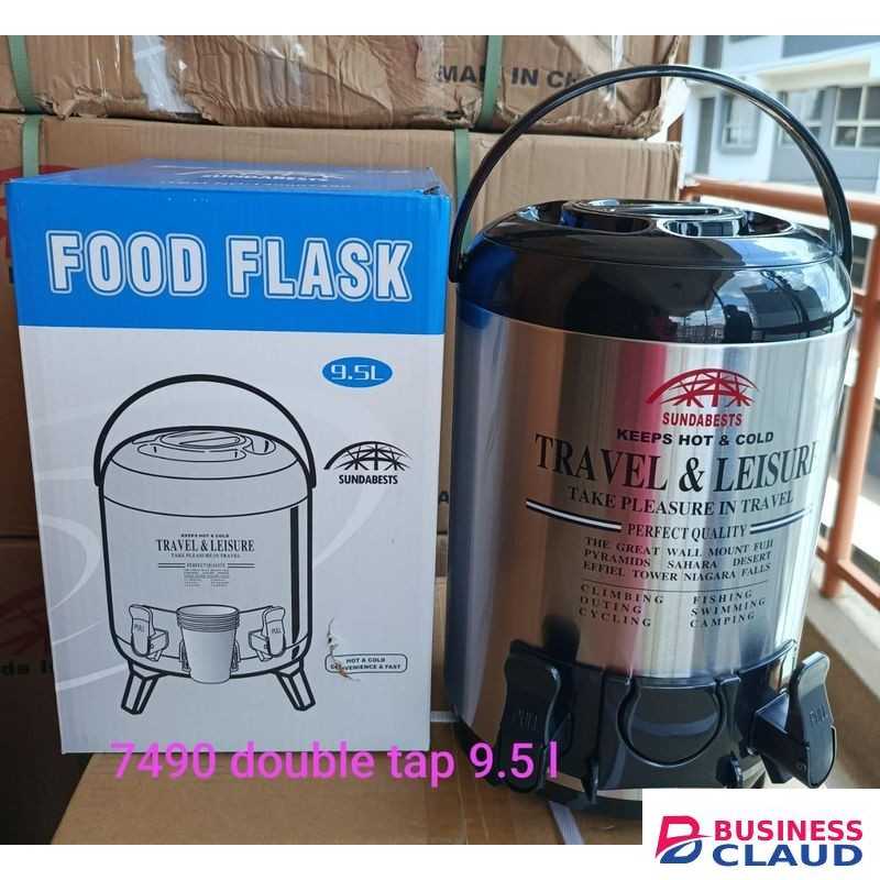 7490 Double Tap Tea Urn – Stainless Steel Hot Water Boiler, Ideal for Catering, Office, Restaurants, Events, and Home Use, 25L Capacity with Automatic Temperature Control
