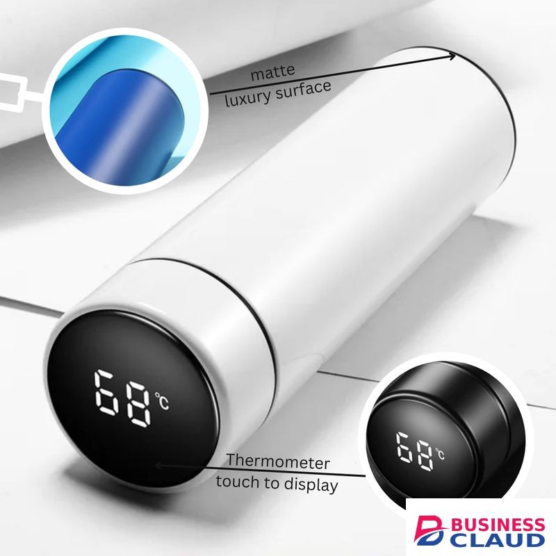 luxury matte surface finish 500ml Smart Thermo Bottle Thermal Cup Vacuum Flasks Stainless Steel Thermos for Tea Cover LED Temperature Display Drinking Water