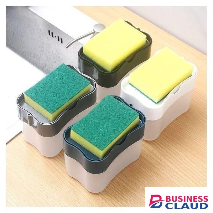 Plastic Soap pump and sponge caddy