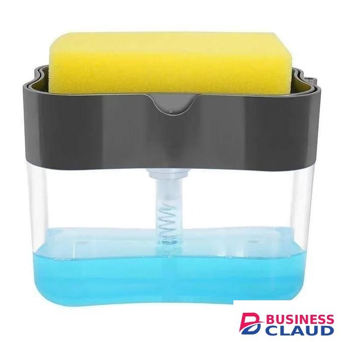 Plastic Soap pump and sponge caddy