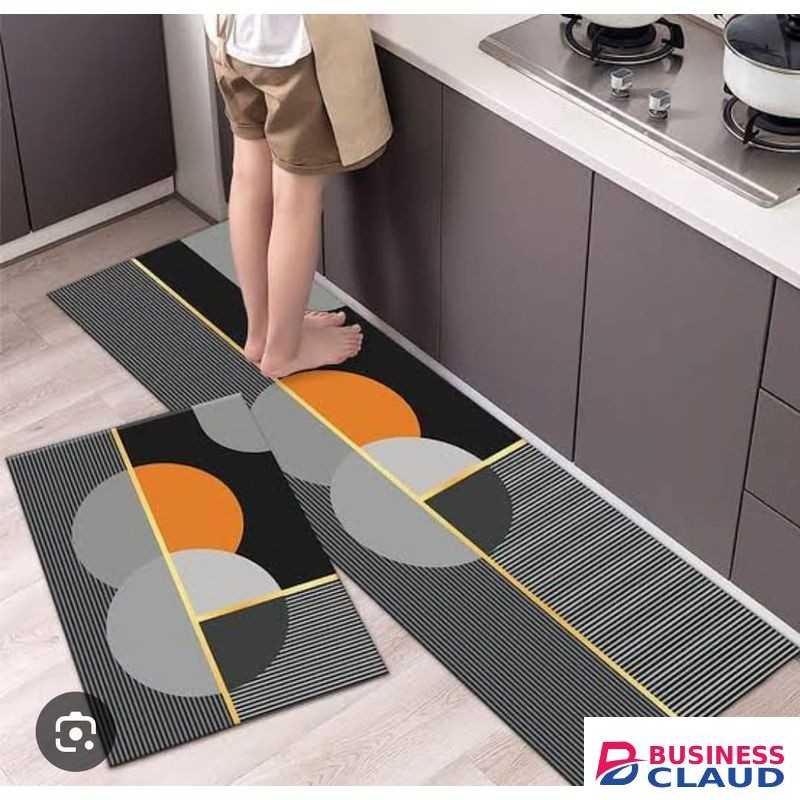 Two Piece Kitchen Mat Non Slip With Rubber Bottom