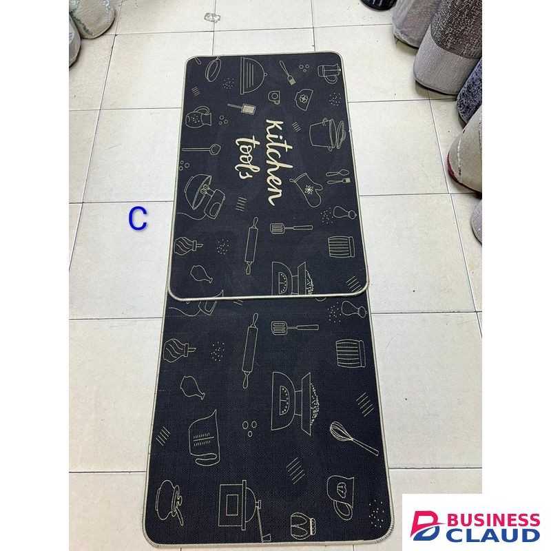 2pcs kitchen mats with rubber super non-slip underside Sizes 120*45cm & 80*45cm.