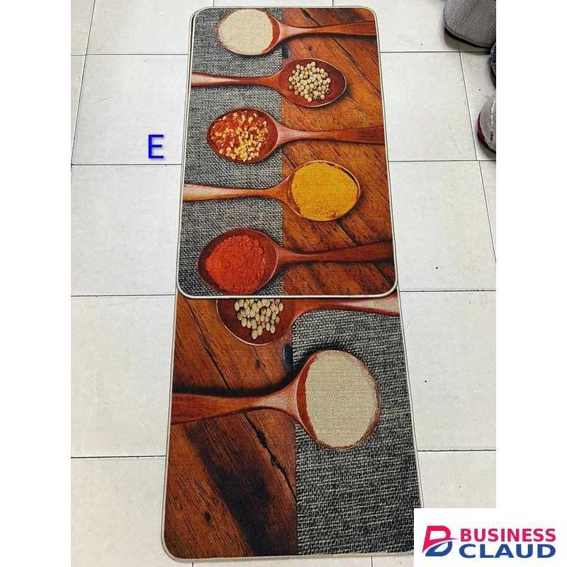 2pcs kitchen mats with rubber super non-slip underside Sizes 120*45cm & 80*45cm.