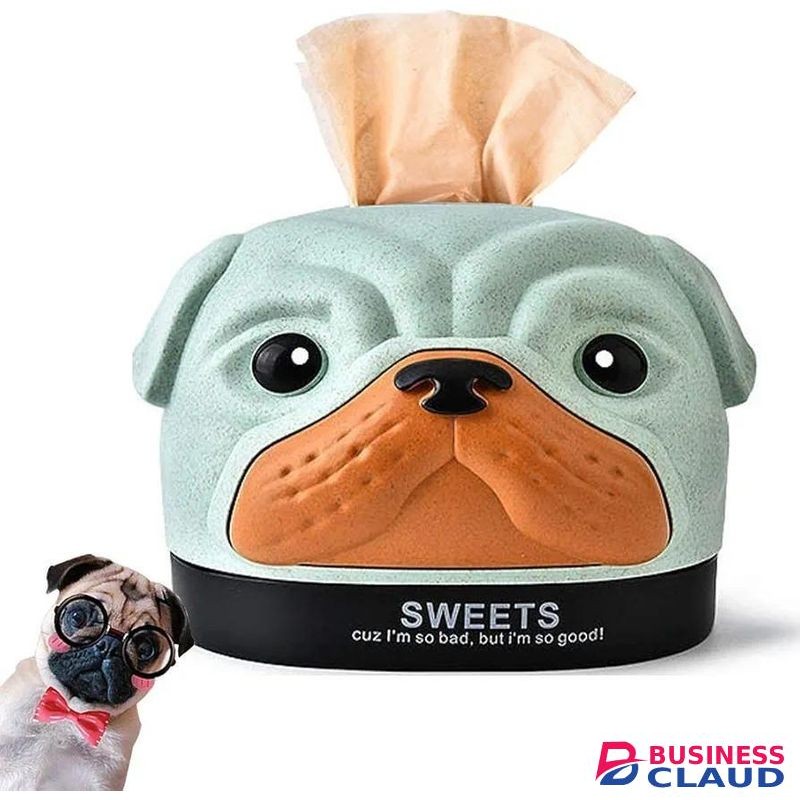 Cute Cartoon ABS Dog -Shaped Paper Tissue Box Dispenser Case Napkin Holder Home Office Decoration Car Accessory Colors