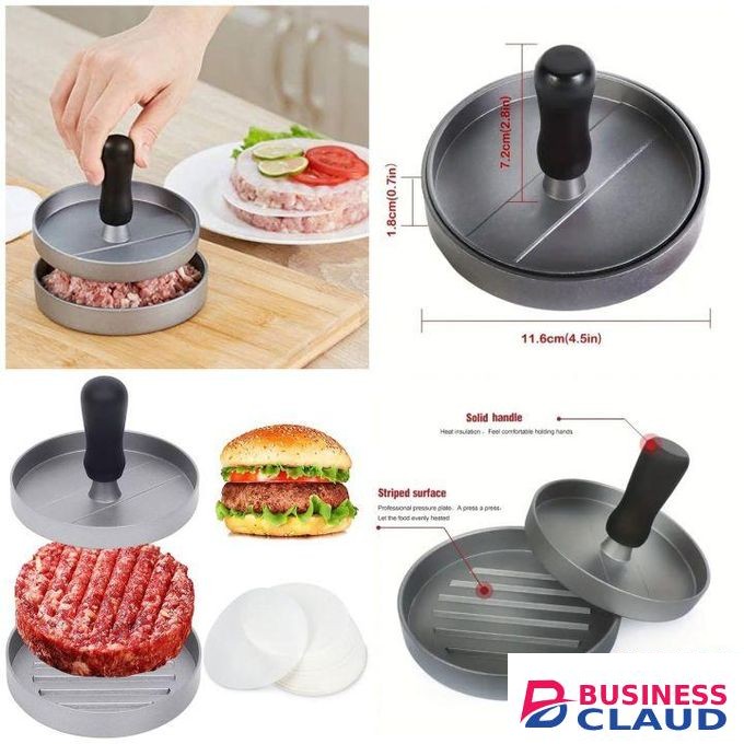 Burger Press, Stainless Steel Adjustable Hamburger Meat Press