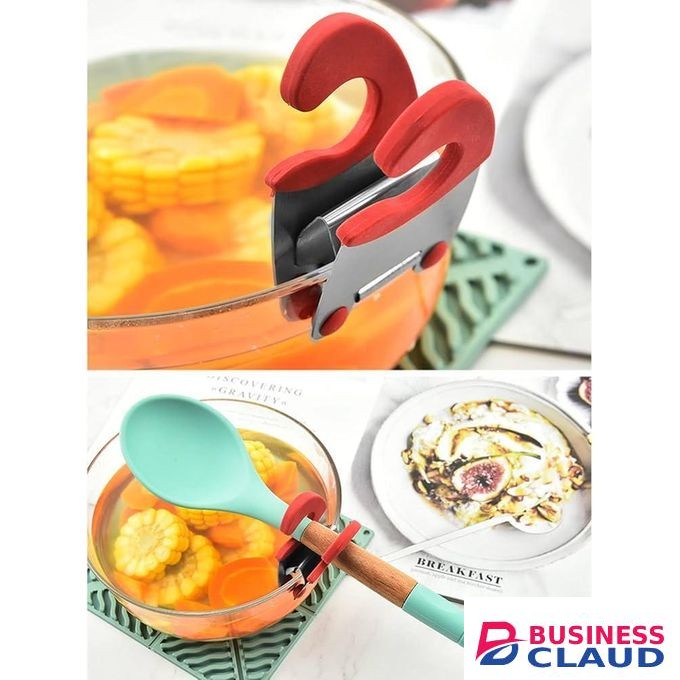 Clip Pot Ladle Holder – Kitchen Utensil Organizer, Space-Saving Hanging Spoon Rack, Durable Rust-Resistant Material, Easy to Install for Counters and Cabinets
