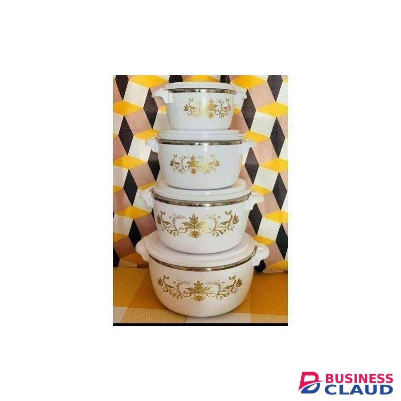 Casserole 4 Pcs White Hotpots Set4 Pcs White Hotpots Set