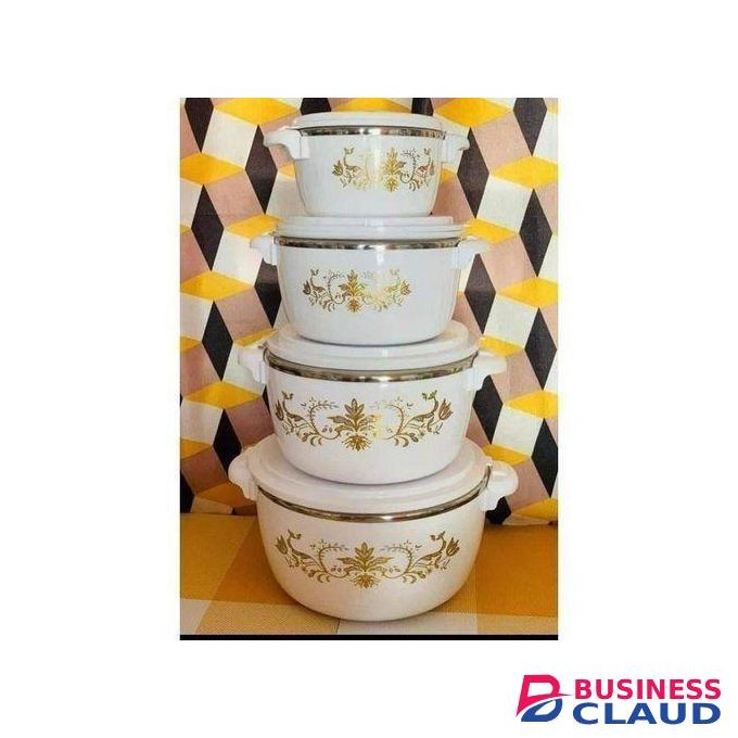 Casserole 4 Pcs White Hotpots Set4 Pcs White Hotpots Set