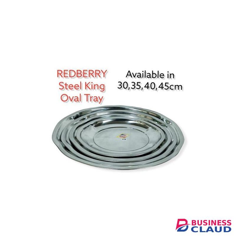 Redberry Stainless Steel King Kitchen Oval Tray