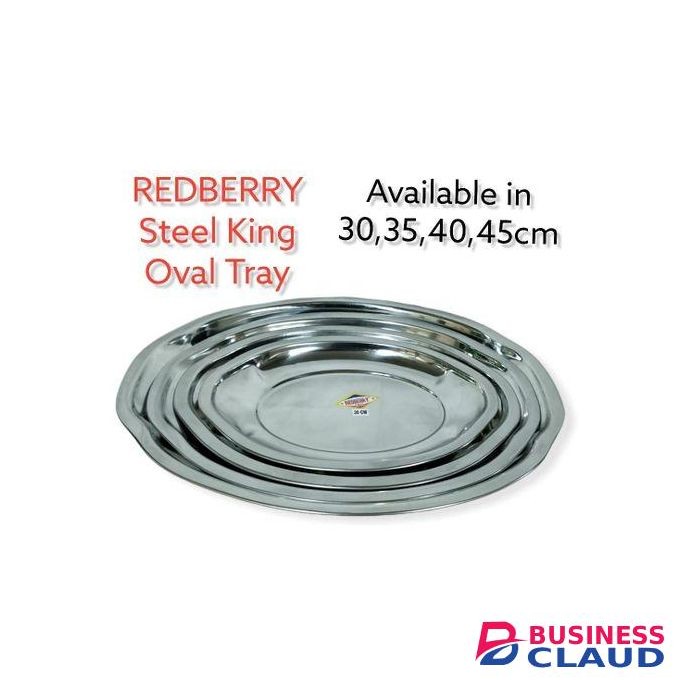 Redberry Stainless Steel King Kitchen Oval Tray