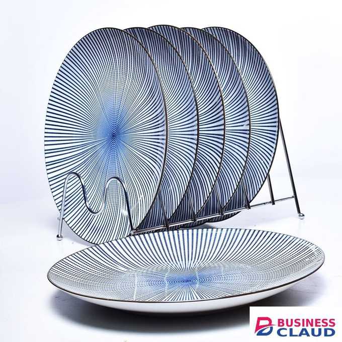 6pc Fine Porcelain Japanese Dinner Plates