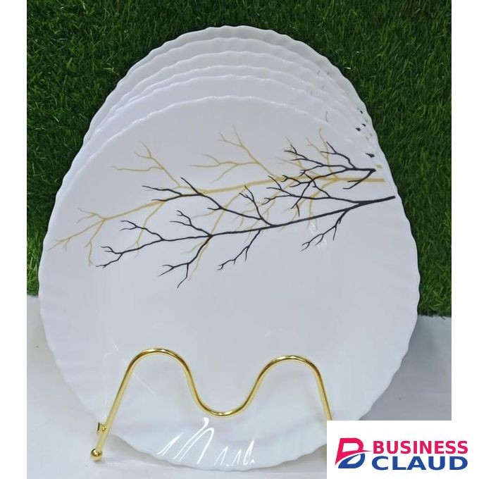6Pcs Round Ceramic Dinner Plate