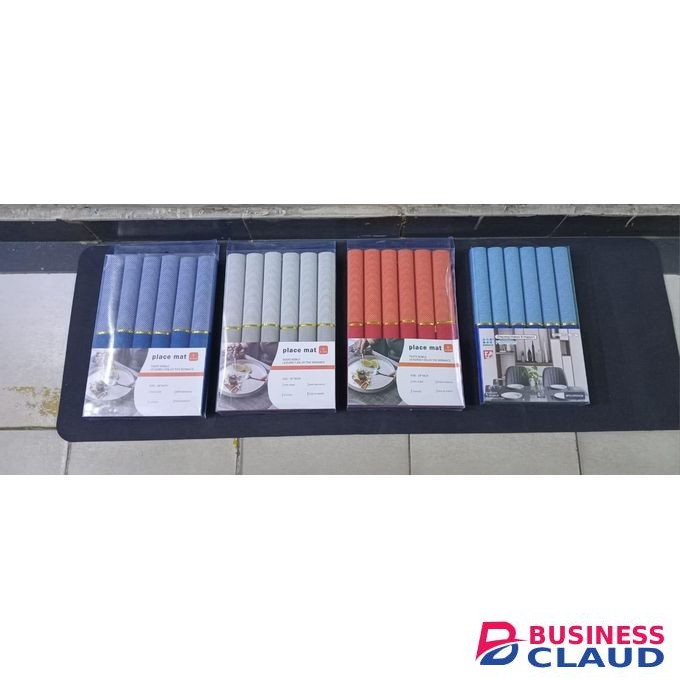 6 pcs Table Mat Nordic Stripe PVC Dinning Room Mats Mat Dining Table Mat Cup Mat Plate Mat Washable Heat Insulated Non slip Mat Rectangular Home Decor Table Matts Kitchen Cups Holiday Gift