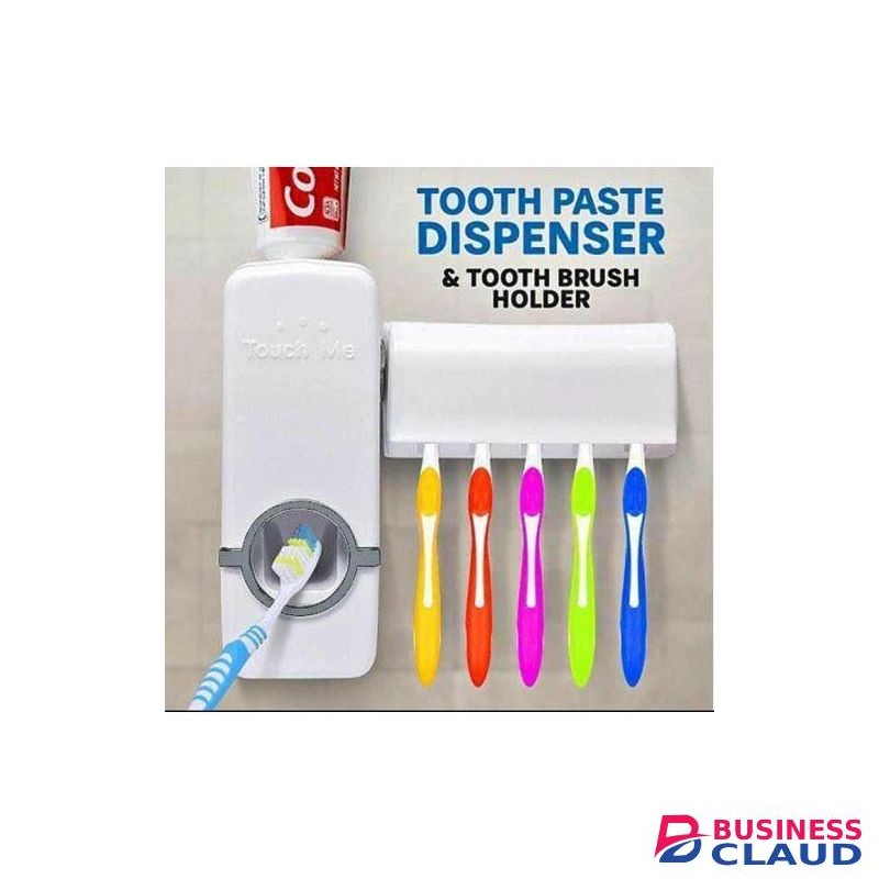 Naturoil Automatic Toothpaste Dispenser Wall Mount Bathroom Accessories Toothpaste Squeezer Toothbrush Holder Toothpaste Storage