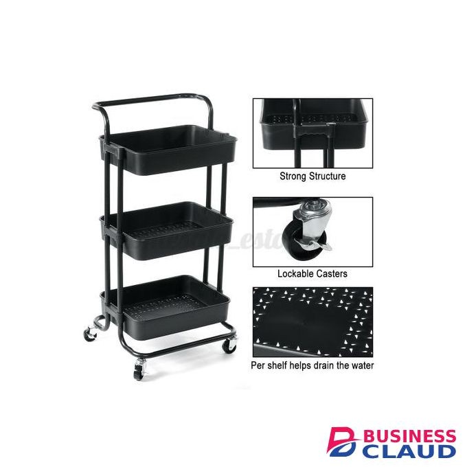 3 Tier Multipurpose Allic Movable Trolley