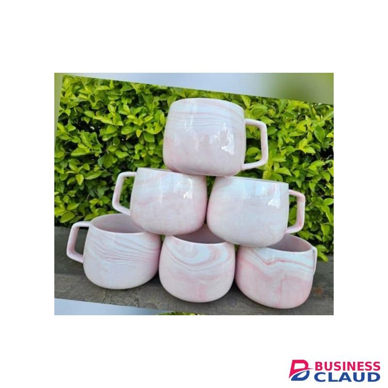6pcs Coffee Tea Ceramic Marble Mug Pot