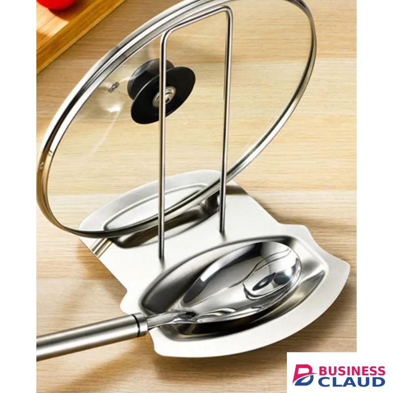 Stainless steel Serving spoon and Pot lid rest (pot rack)
