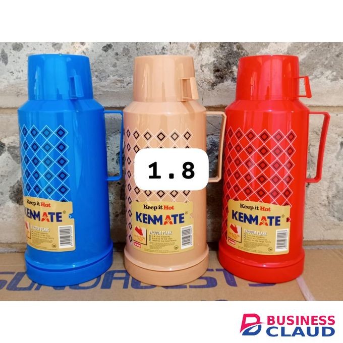 Niceone Plastic Body Glass Refill Thermos Flask 1.8L 1pc