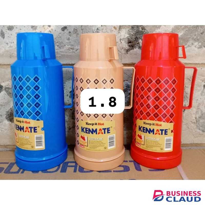 Niceone Plastic Body Glass Refill Thermos Flask 1.8L 1pc