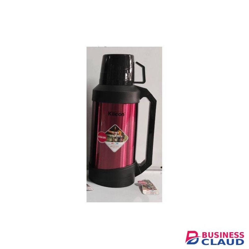 Kileon 1.8L Shinny Polished Stainless Steel Body Vacuum Flask