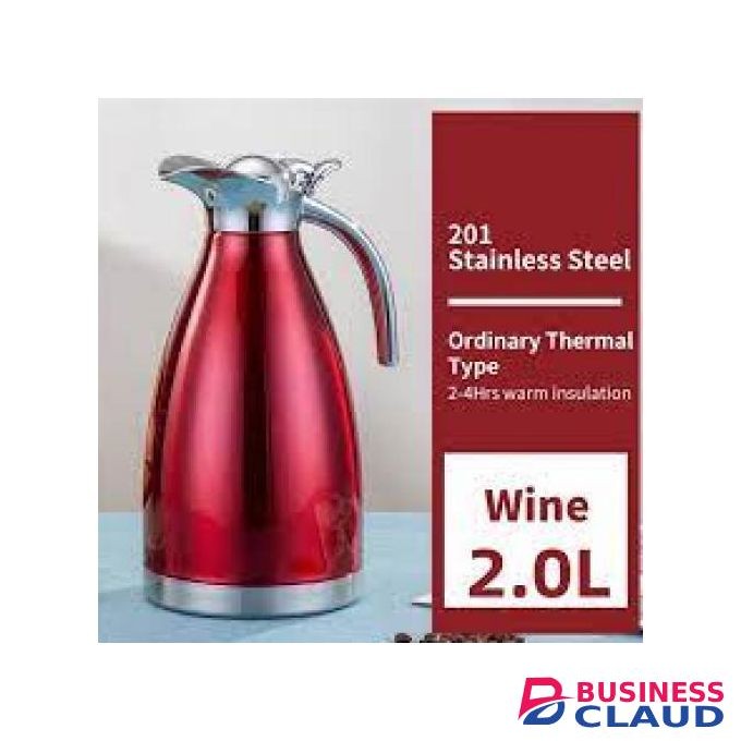 Red Stainless Steel 2L Vacuum Flask Recommended