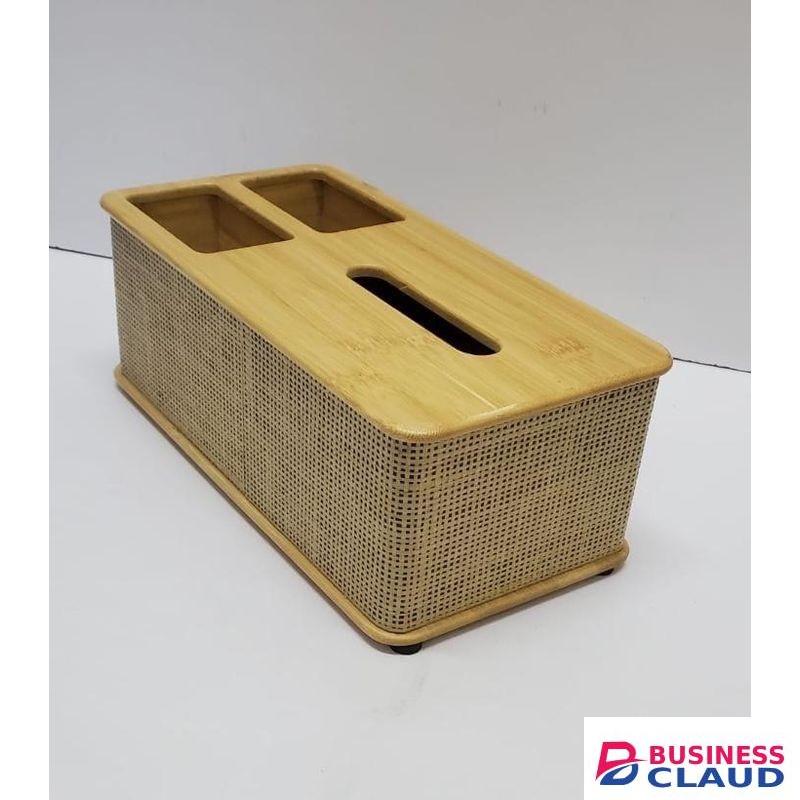 High Grade Modern Rattan Serviette Holder – Handwoven Tissue Organizer for Dining Table, Kitchen, Office and Events