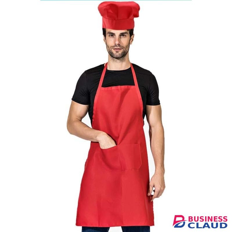Unisex Chef Apron and Hat Set-One size Fits All