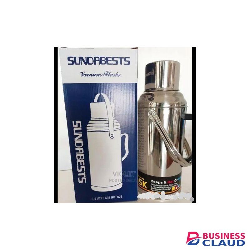 SUNDABESTS High Quality Stainless Steel Vacuum Flask 3.2 litres