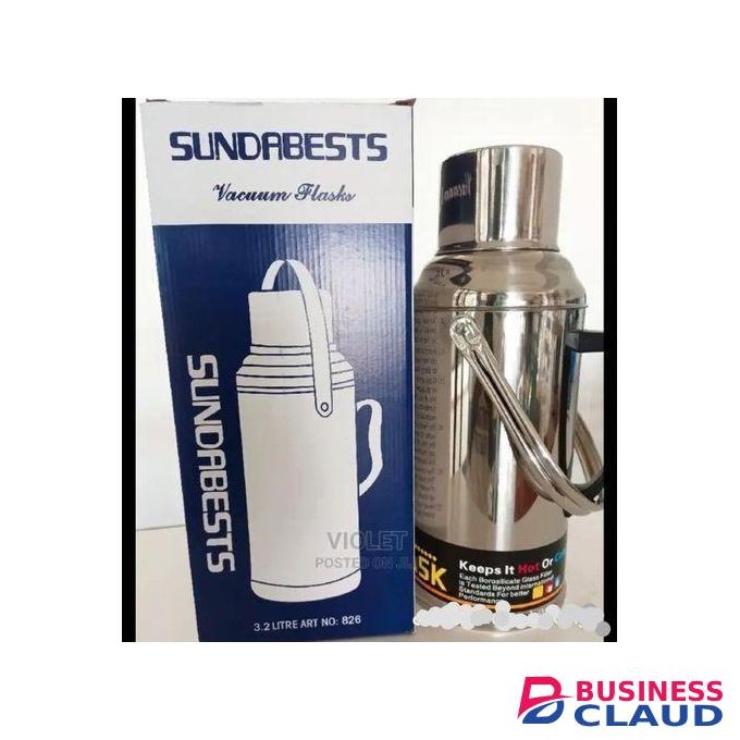 SUNDABESTS High Quality Stainless Steel Vacuum Flask 3.2 litres