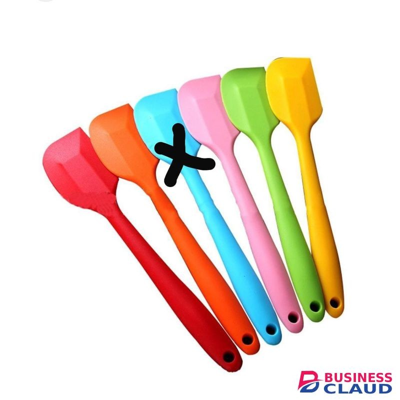 6 Pcs Kitchen Silicone Spatula With Long Handle