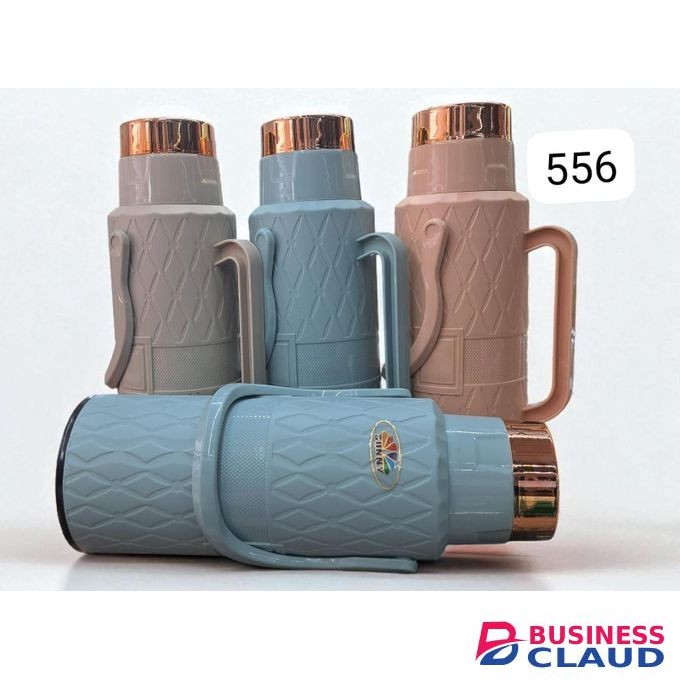 2L Hot And Cold Plastic Flask With Golden Cup