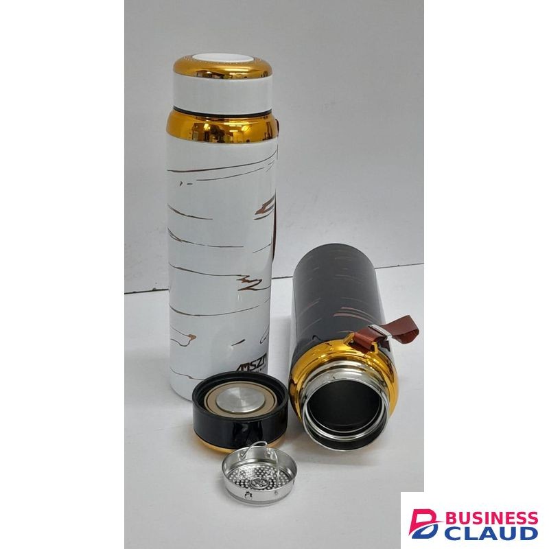 Portable Hot and Cold Water Thermos 800ml – Marble Design with Stainless Steel Interior for All-Day Temperature Retention