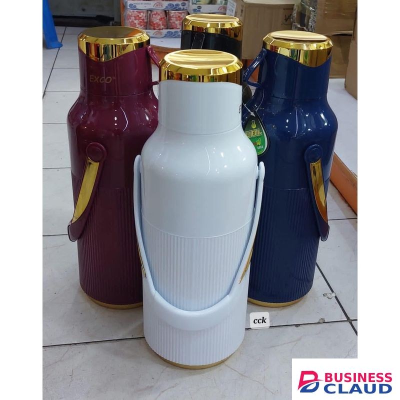 3.2 Litres Exco Plastic Flask, Large Durable Thermal Flask for Hot and Cold Beverages, Portable Water Bottle for Home, Office, Travel, Camping, and Outdoor Use