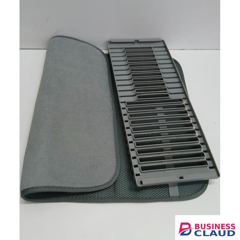 Foldable Kitchen Drying Mat Microfibre Absorbent Dish Drying Pad for Countertops Sinks Plates Cups Glasses Fast Water Absorption Non Slip Easy Storage Home Kitchen Use