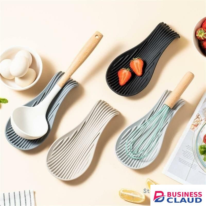 Premium Quality Flexible Spoon Rest – Multi-Color Kitchen Utensil Holder