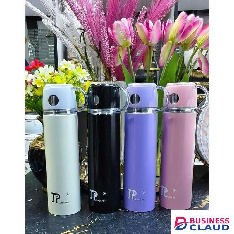 James Pot 500ml Flask Stainless Steel Thermal Bottle Keeps Drinks Hot Cold Durable Travel Mug