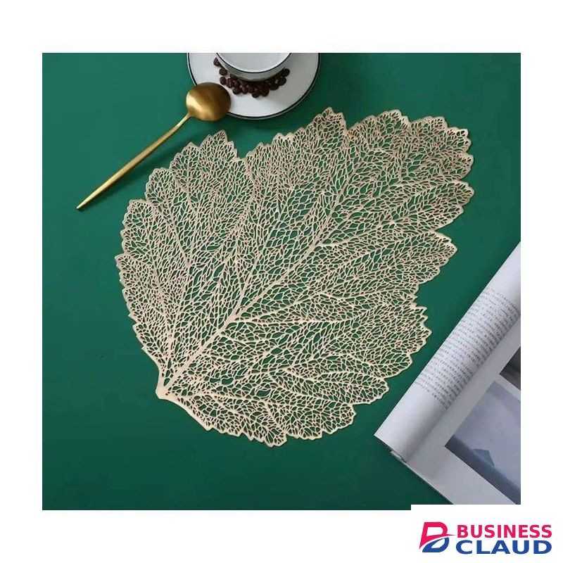 6 pieces nordic classy leaf table mats set