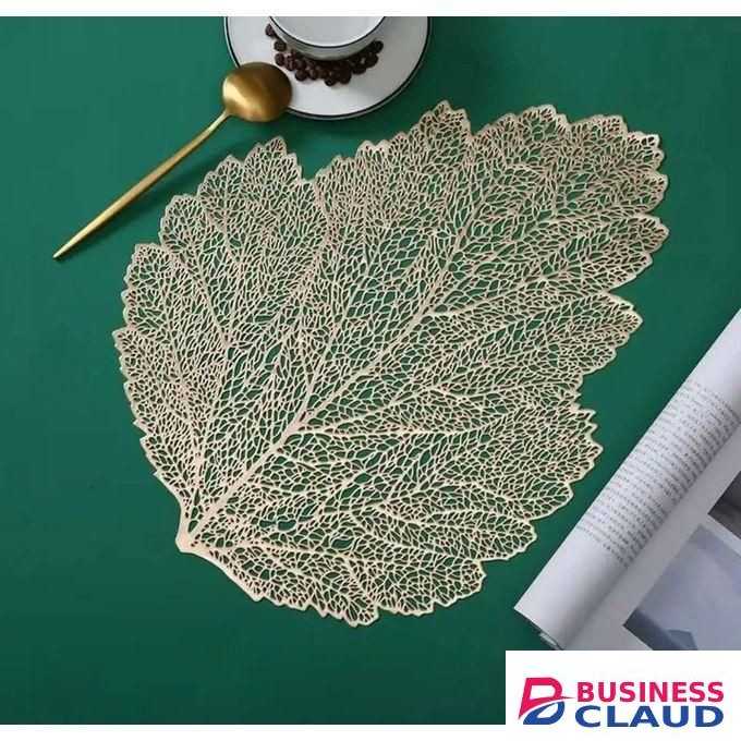 6 pieces nordic classy leaf table mats set