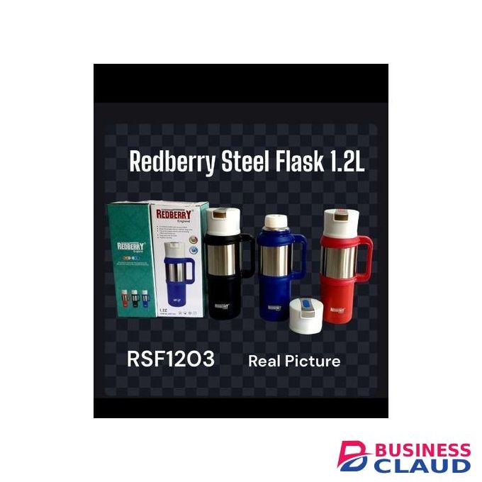 Redberry 1.2Ltrs Stainless Steel Vacuum Flask For Hot/Cold Beverage