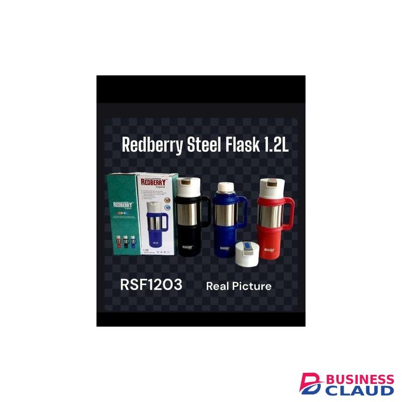 Redberry 1.2Ltrs Stainless Steel Vacuum Flask For Hot/Cold Beverage