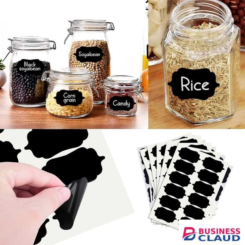 80pcs Reusable Chalkboard Pantry Organizing Labels with Pen