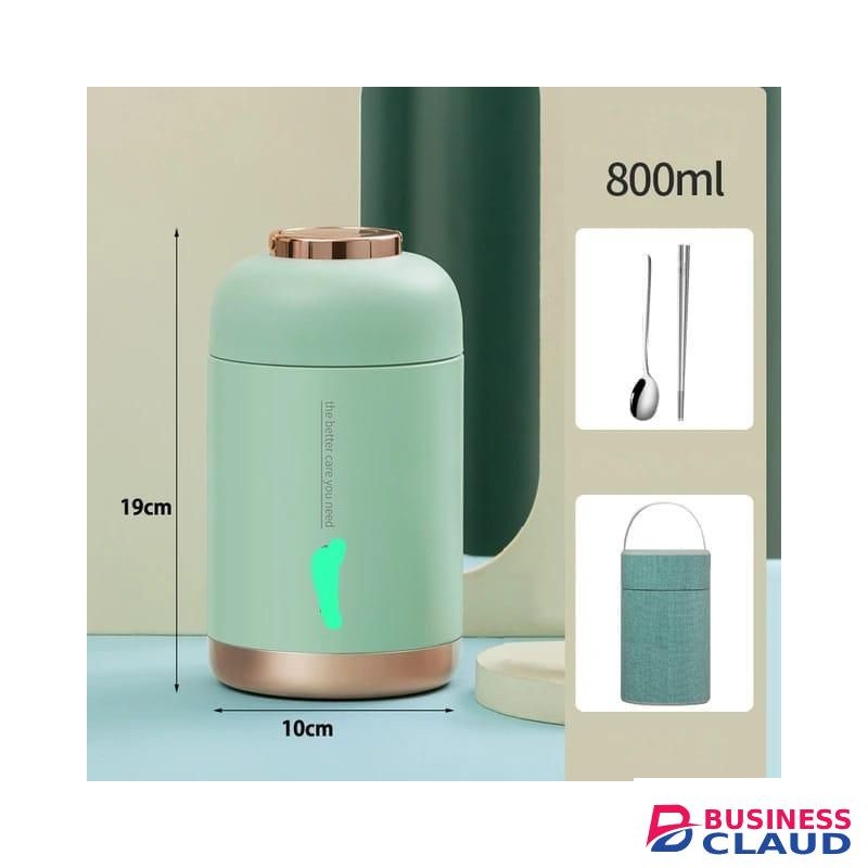 SN-5052 Sensan 800ml Thermos Food Flask Travel Jar Premium Stainless Steel Vacuum Insulated Portable Lunch Container for Hot & Cold Foods