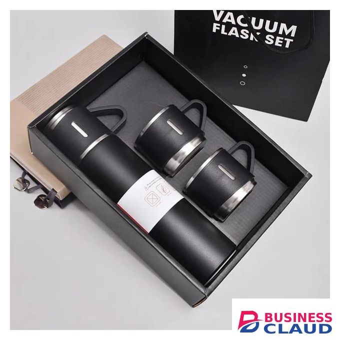 Non Breakable Flask Gift Set With 2 Cups