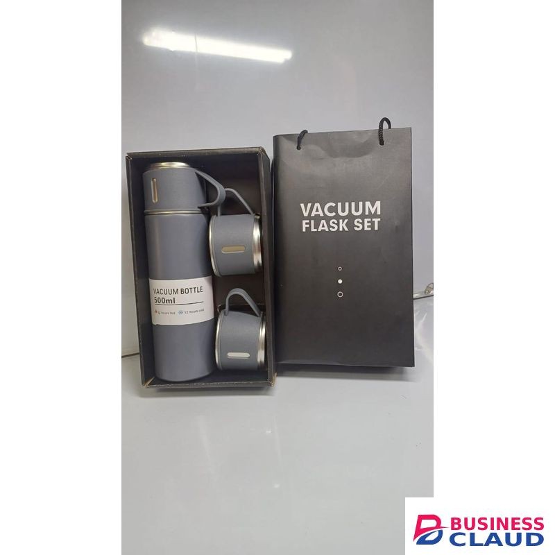 Non Breakable Flask Gift Set With 2 Cups